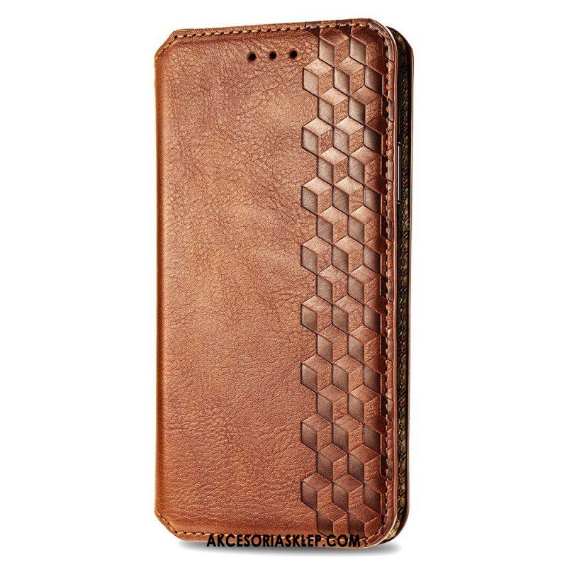 Etui Na Telefon do Samsung Galaxy M53 5G Etui Folio Wzór Z Efektem Skóry