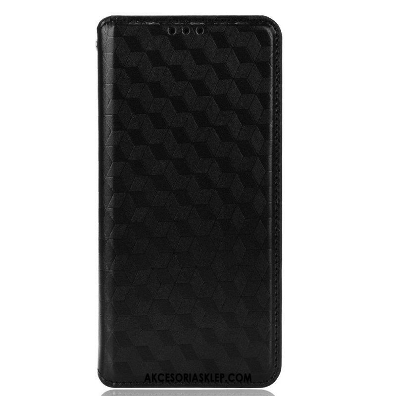Etui Na Telefon do Samsung Galaxy S22 5G Etui Folio Efekt Diamentowej Skóry