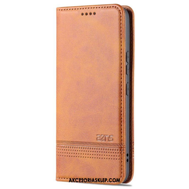 Etui Na Telefon do Samsung Galaxy S22 5G Etui Folio Stylizacja Skóry Azns