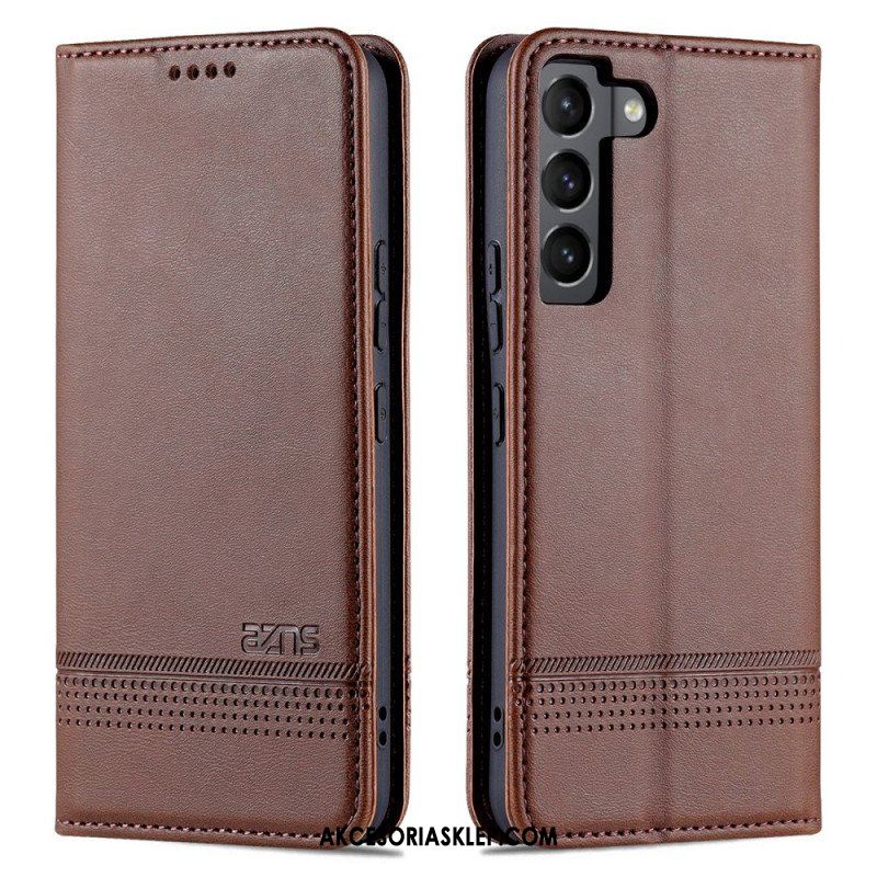 Etui Na Telefon do Samsung Galaxy S22 5G Etui Folio Stylizacja Skóry Azns