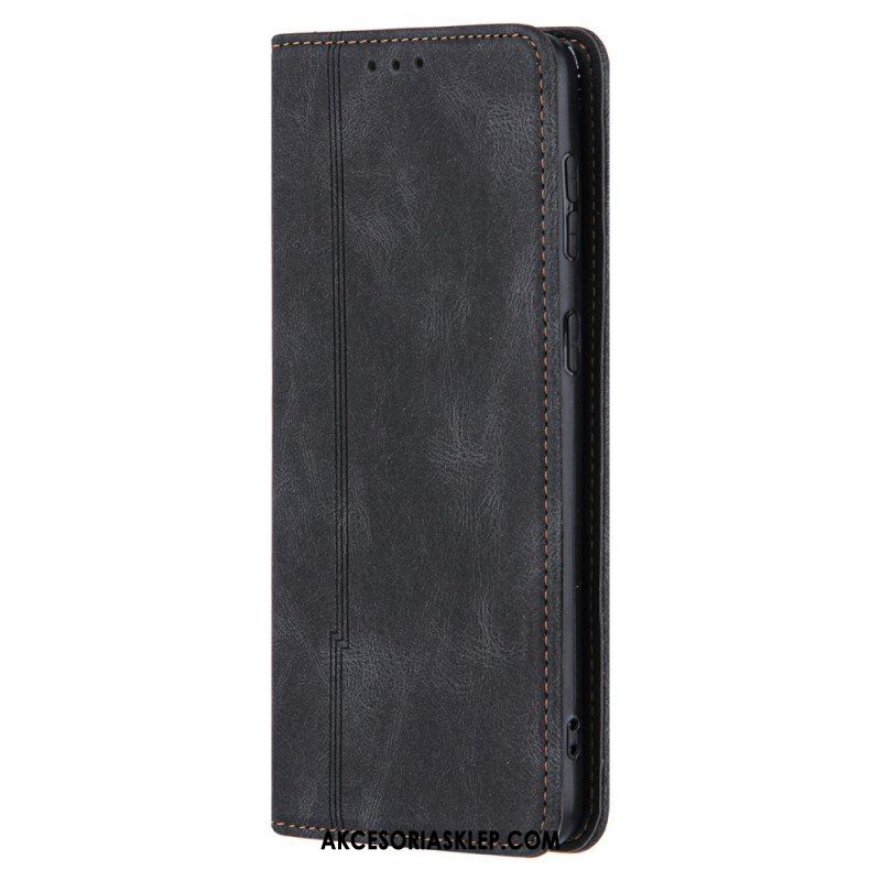 Etui Na Telefon do Samsung Galaxy S22 5G Etui Folio Stylowa Skórzana Linia