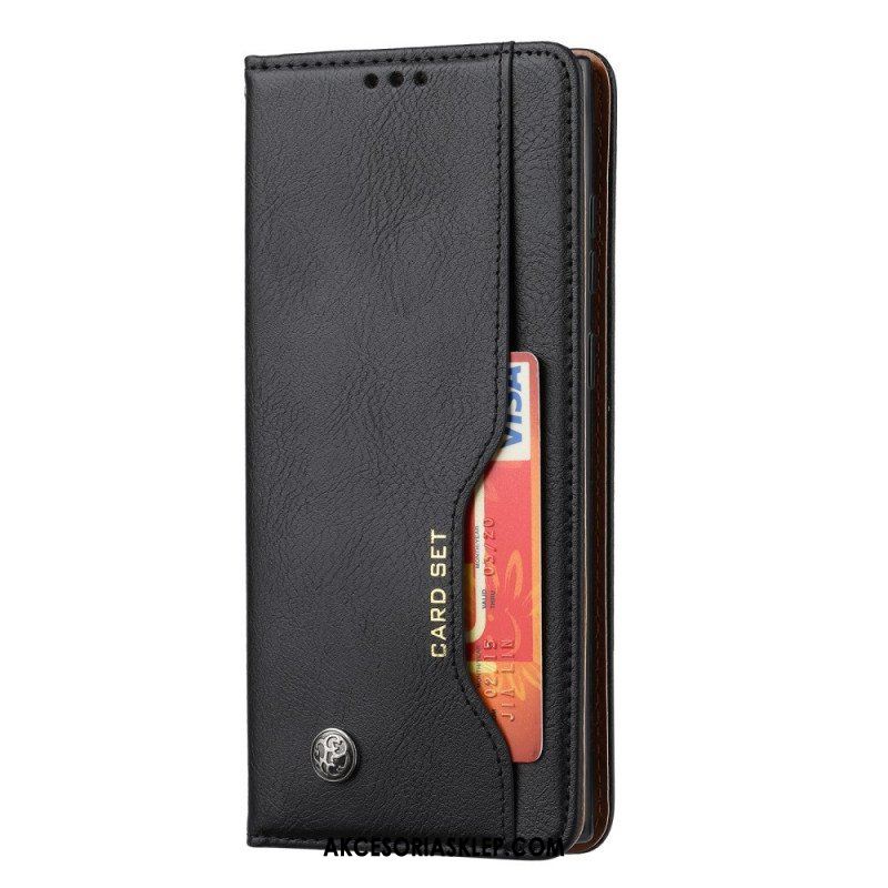 Etui Na Telefon do Samsung Galaxy S22 Ultra 5G Etui Folio Etui Na Karty Ze Sztucznej Skóry