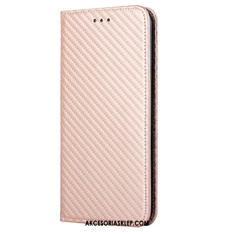 Etui Na Telefon do Samsung Galaxy S23 Plus 5G z Łańcuch Etui Folio Pasek W Stylu Włókna Węglowego