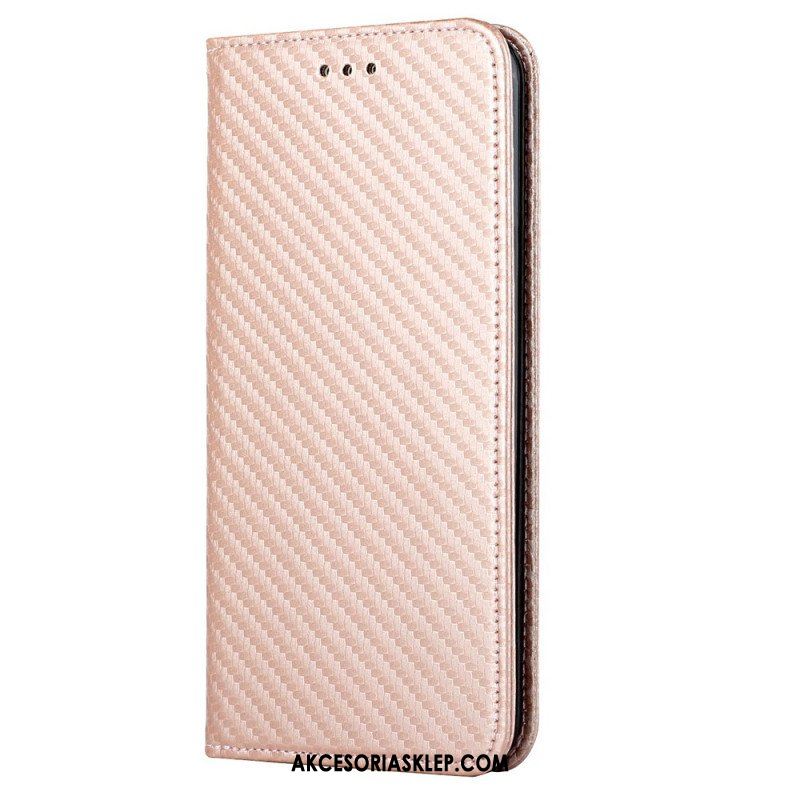 Etui Na Telefon do Samsung Galaxy S23 Plus 5G z Łańcuch Etui Folio Pasek W Stylu Włókna Węglowego