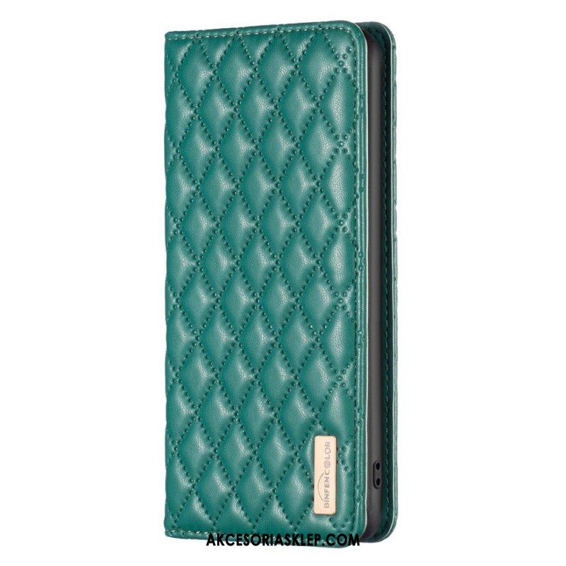 Etui Na Telefon do Samsung Galaxy S23 Ultra 5G Etui Folio Pikowany Binfen Kolor