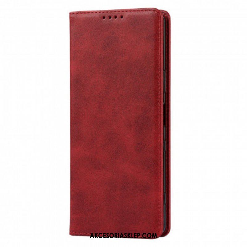 Etui Na Telefon do Sony Xperia 1 III Etui Folio Klasyczna Skóra Naturalna