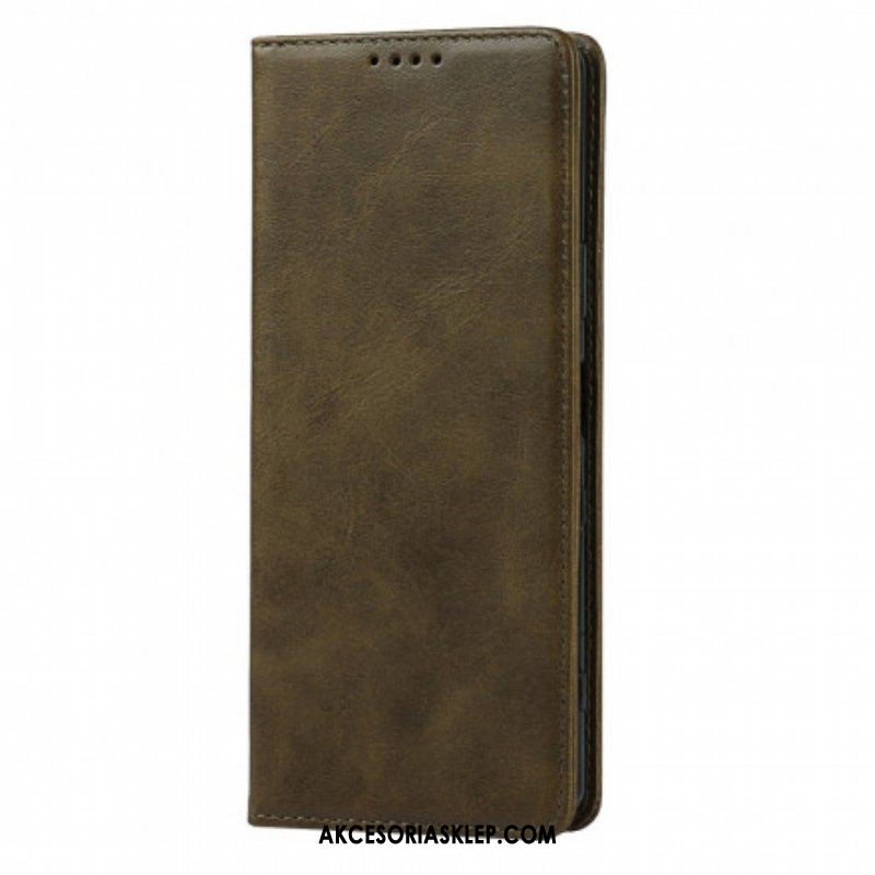 Etui Na Telefon do Sony Xperia 1 III Etui Folio Klasyczna Skóra Naturalna