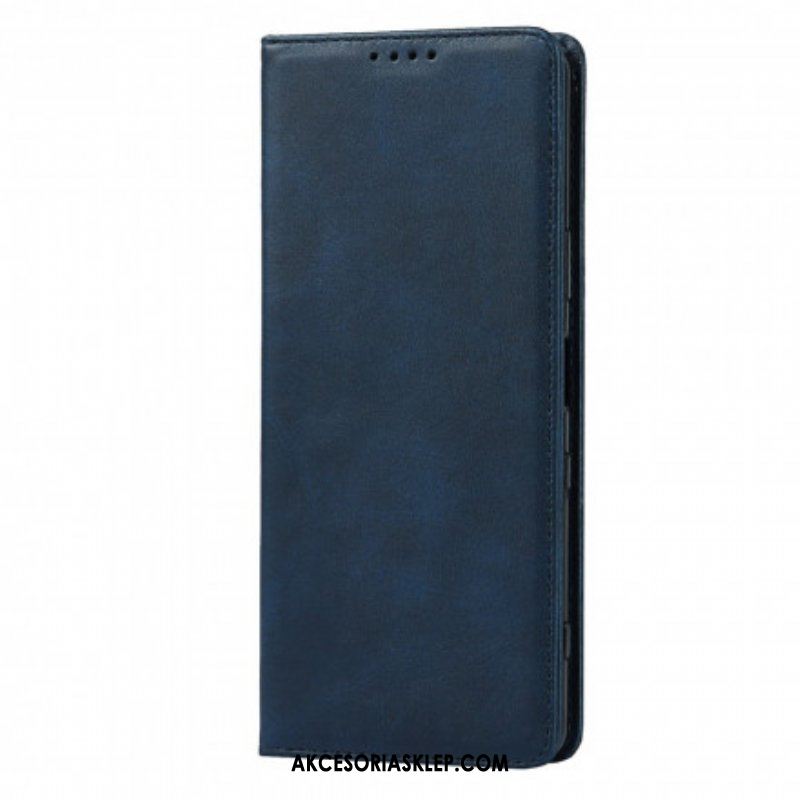 Etui Na Telefon do Sony Xperia 1 III Etui Folio Klasyczna Skóra Naturalna