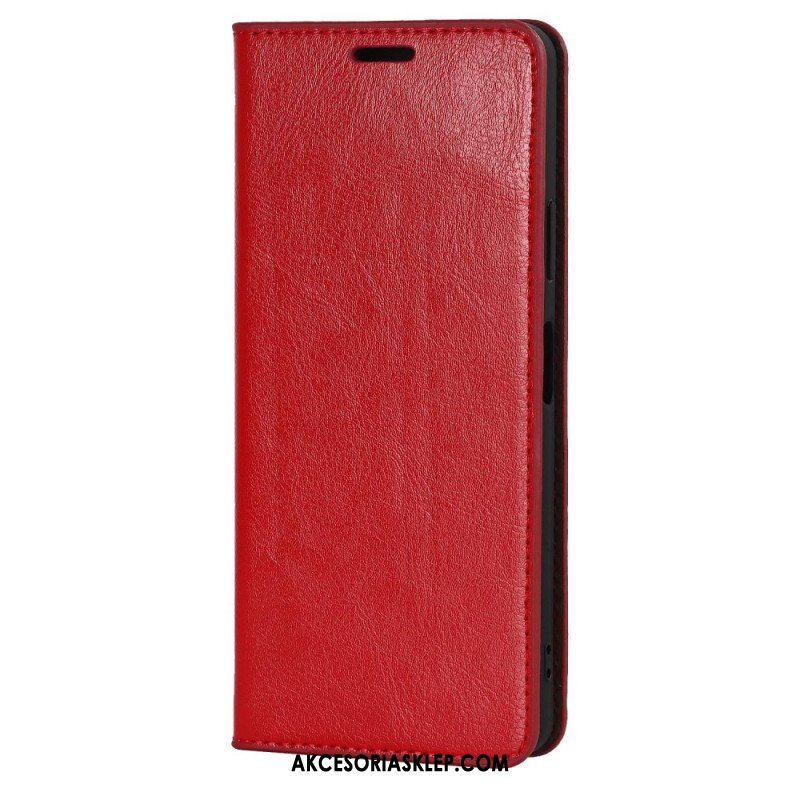 Etui Na Telefon do Sony Xperia 10 IV Etui Folio Prawdziwa Skóra