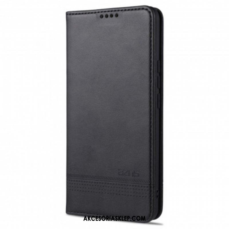 Etui Na Telefon do Vivo X60 Pro Etui Folio Stylizacja Skóry Azns