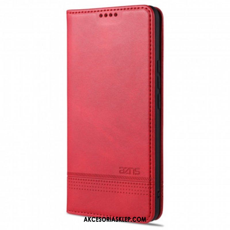 Etui Na Telefon do Vivo X60 Pro Etui Folio Stylizacja Skóry Azns