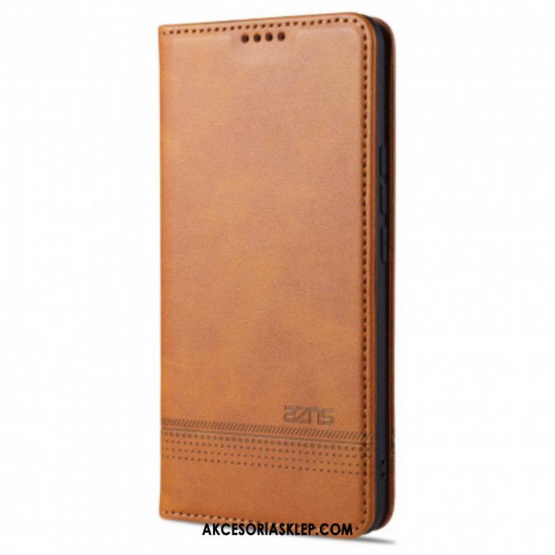 Etui Na Telefon do Vivo X60 Pro Etui Folio Stylizacja Skóry Azns