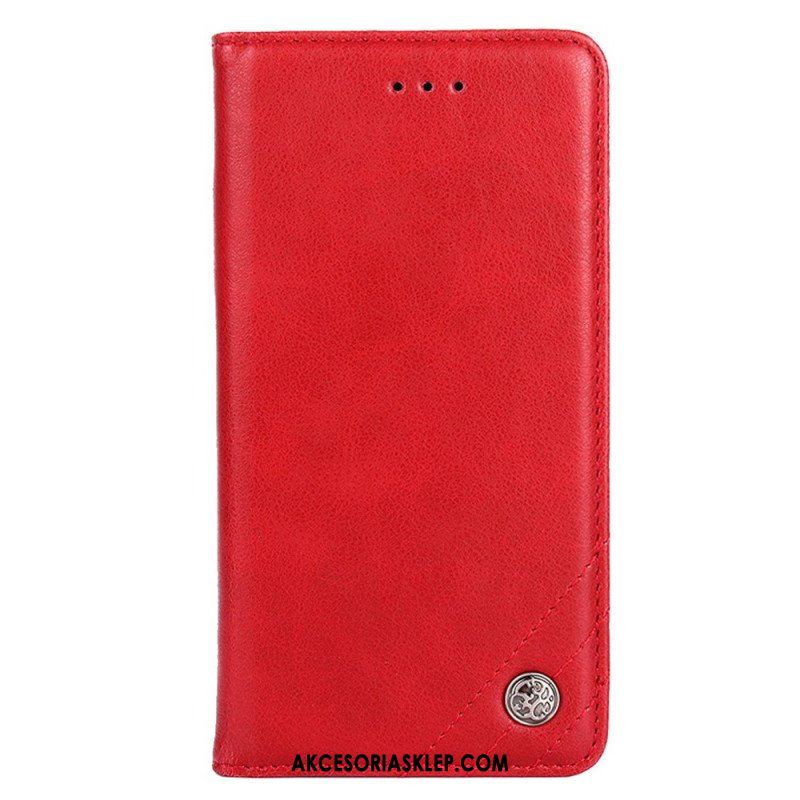 Etui Na Telefon do Xiaomi 12 Pro Etui Folio Stylowy Skórzany Nit