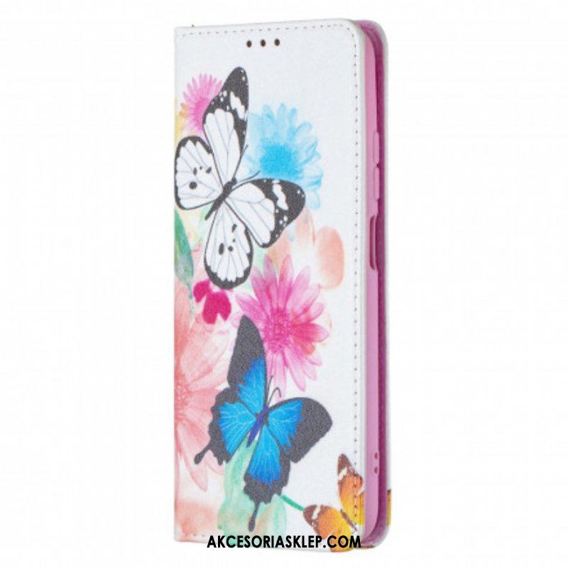 Etui Na Telefon do Xiaomi Redmi Note 10 / 10S Etui Folio Kolorowe Motyle