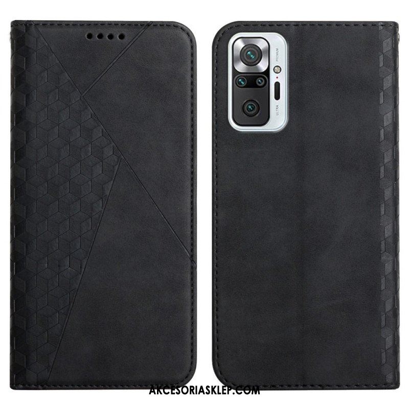 Etui Na Telefon do Xiaomi Redmi Note 10 Pro Etui Folio Efekt Geo Skóry