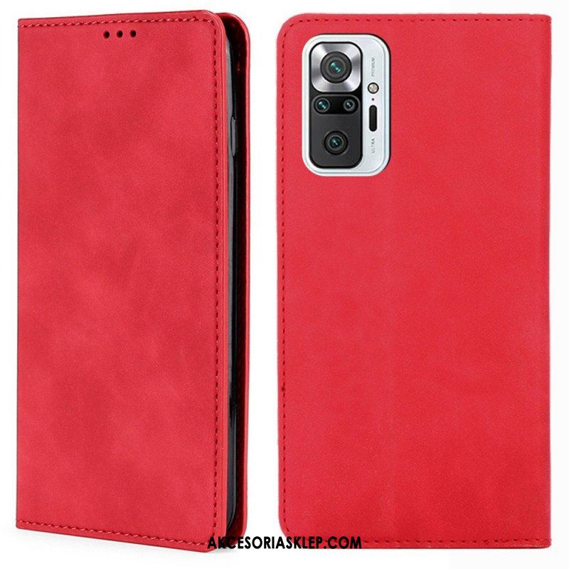 Etui Na Telefon do Xiaomi Redmi Note 10 Pro Etui Folio Klasyczny Dotyk Skóry