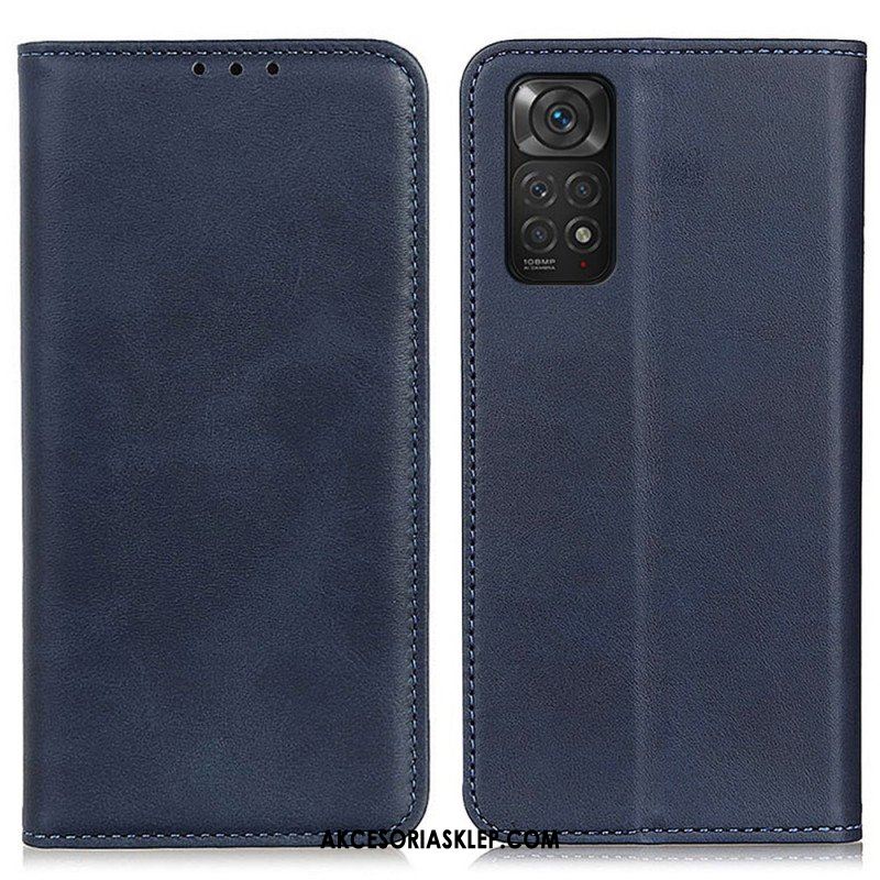 Etui Na Telefon do Xiaomi Redmi Note 11 / 11S Etui Folio Elegancka Dwoina Skórzana