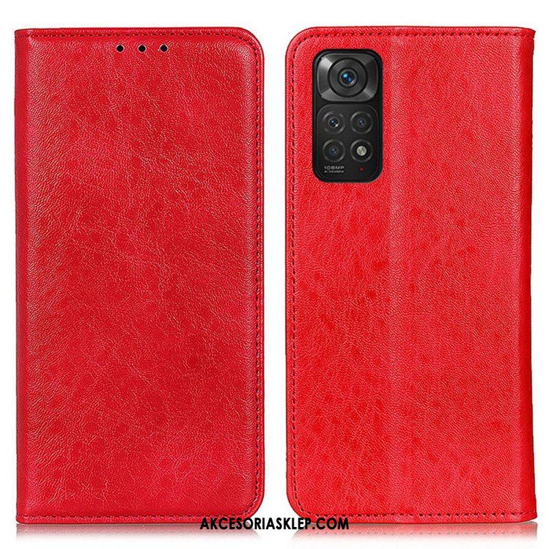 Etui Na Telefon do Xiaomi Redmi Note 11 / 11S Etui Folio Rzemienna Tekstura