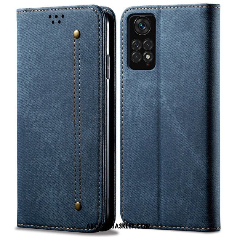 Etui Na Telefon do Xiaomi Redmi Note 11 / 11S Etui Folio Tkanina Dżinsowa