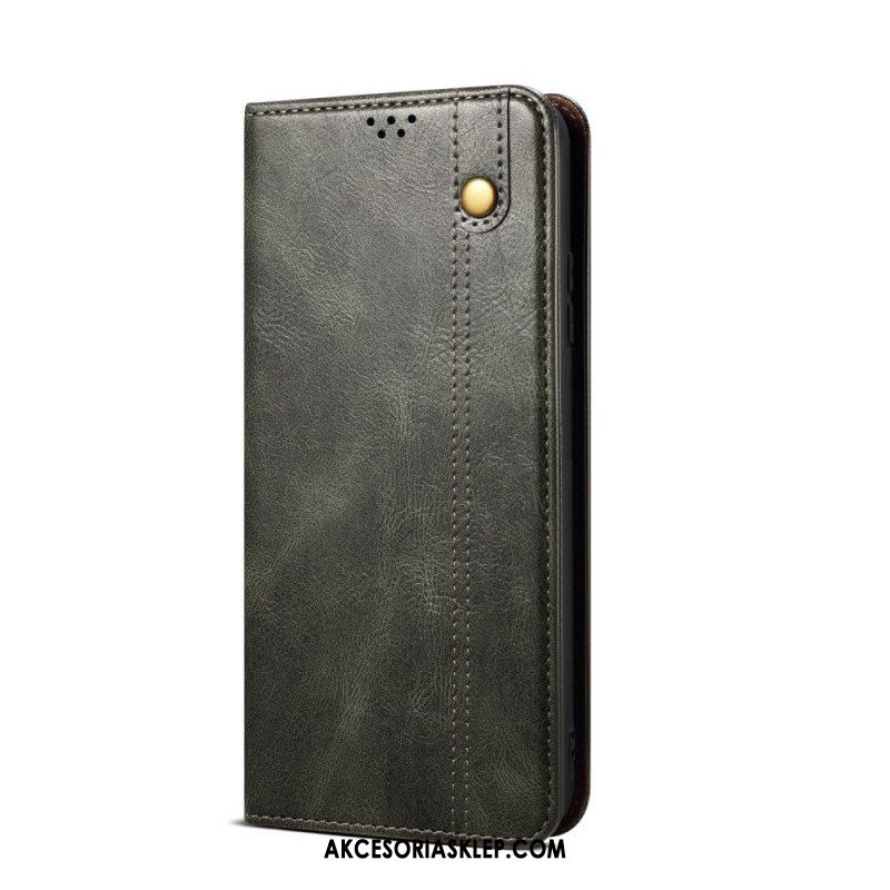 Etui Na Telefon do Xiaomi Redmi Note 11 Pro Plus 5G Etui Folio Woskowana Sztuczna Skóra