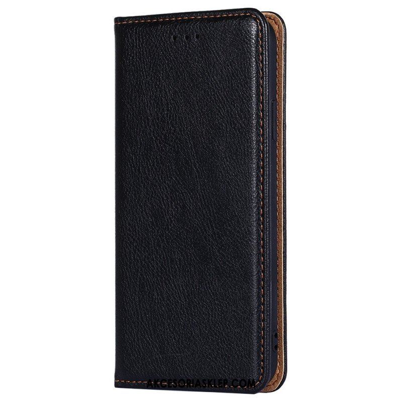 Etui Na Telefon do Xiaomi Redmi Note 12 5G Etui Folio Przeszycia Ze Sztucznej Skóry