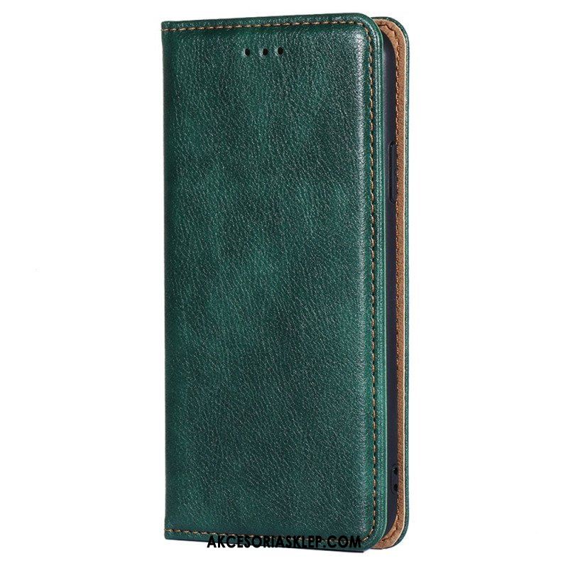 Etui Na Telefon do Xiaomi Redmi Note 12 5G Etui Folio Przeszycia Ze Sztucznej Skóry