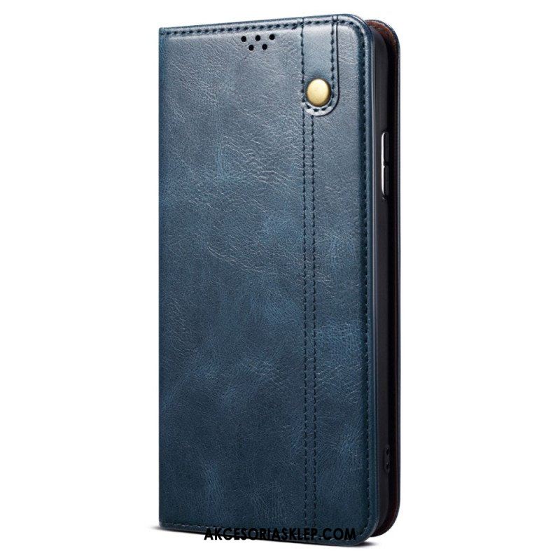 Etui Na Telefon do Xiaomi Redmi Note 12 5G Etui Folio Woskowana Sztuczna Skóra