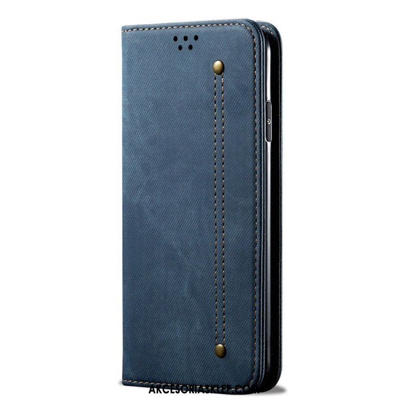 Etui Na Telefon do Xiaomi Redmi Note 12 Pro Plus Etui Folio Tkanina Dżinsowa