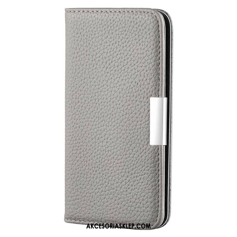 Etui Na Telefon do iPhone 13 Mini Etui Folio Liczi Ze Sztucznej Skóry Ultra Szykowny