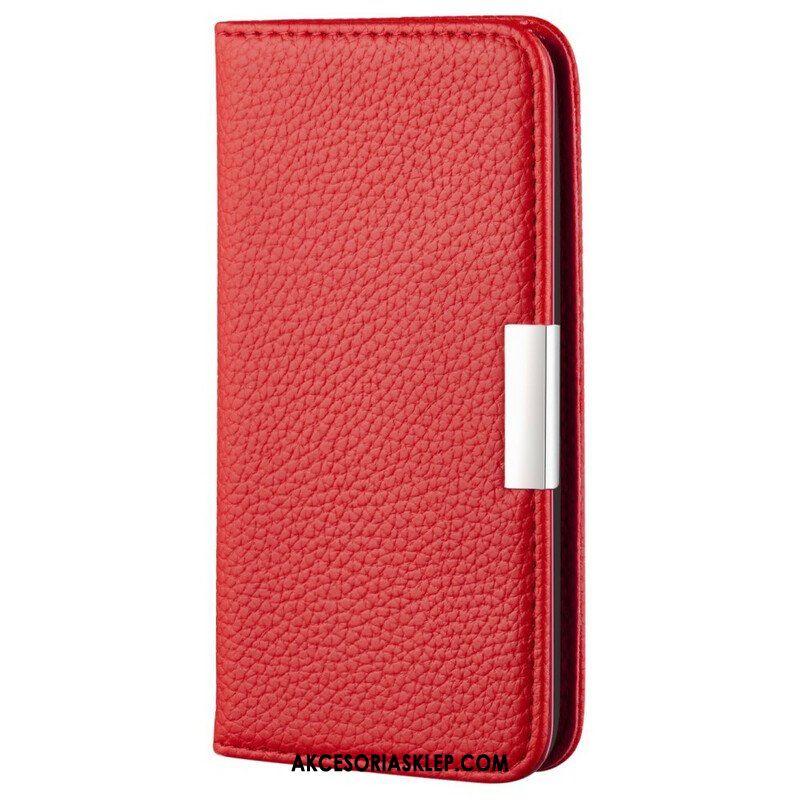 Etui Na Telefon do iPhone 13 Mini Etui Folio Liczi Ze Sztucznej Skóry Ultra Szykowny