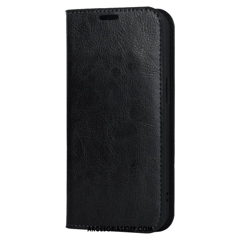 Etui Na Telefon do iPhone 14 Plus Etui Folio Prawdziwa Skóra