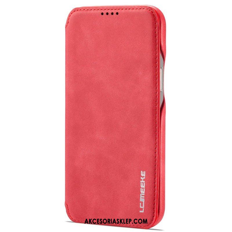 Etui Na Telefon do iPhone 14 Pro Max Etui Folio Lc.imeeke Efekt Skóry