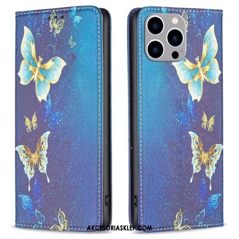 Etui Na Telefon do iPhone 14 Pro Max Etui Folio Motyle