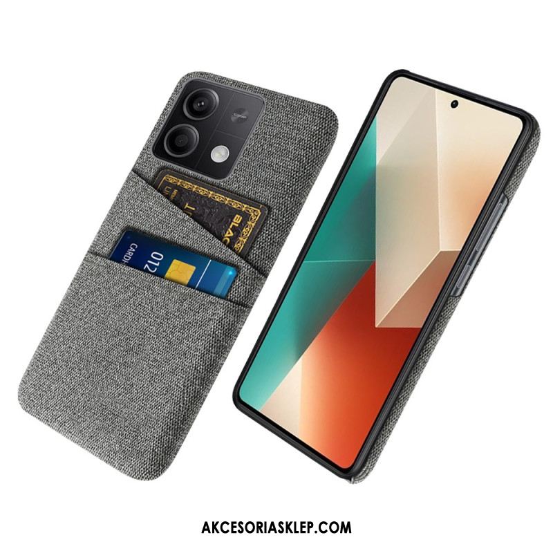 Etui Xiaomi Redmi Note 13 5g Podwójne Etui Na Karty Z Tkaniny Etui Ochronne