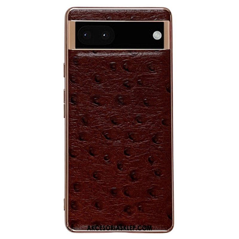 Etui do Google Pixel 7 Prawdziwa Skóra W Stylu Strusia
