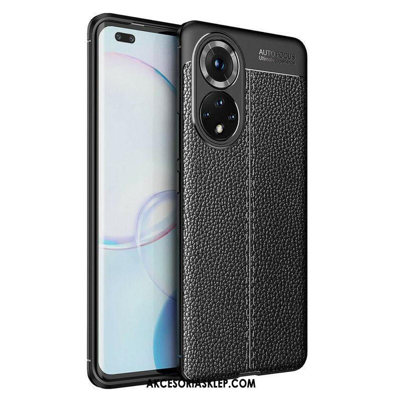 Etui do Honor 50 Pro Efekt Skóry Liczi Pro Double Line