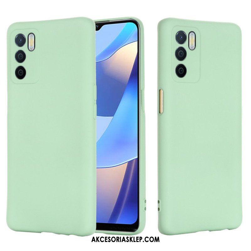 Etui do Oppo A16 / A16s Płynny Silikon Ze Smyczą