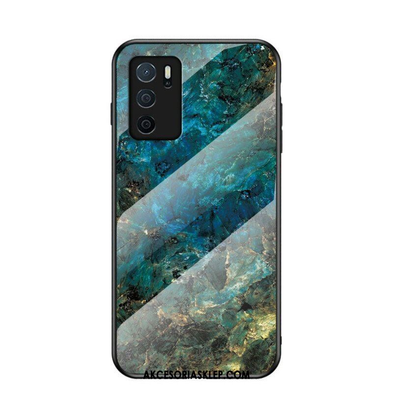 Etui do Oppo A16 / A16s Szkło Hartowane W Kolorach Marmuru