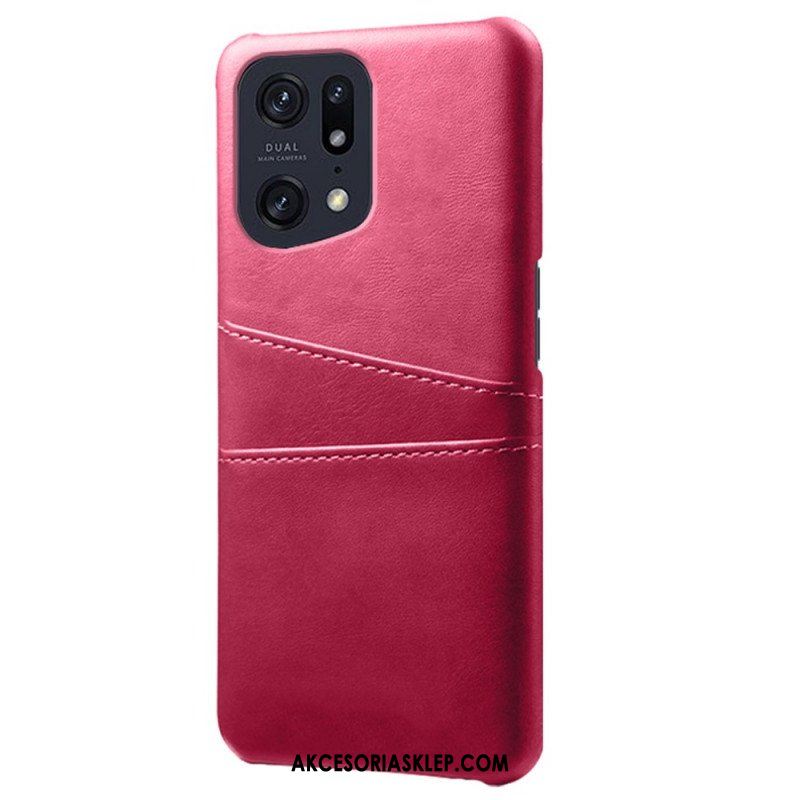 Etui do Oppo Find X5 Pro Etui Na Karty Z Efektem Skóry