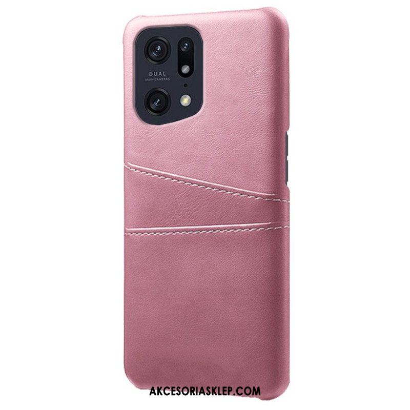 Etui do Oppo Find X5 Pro Etui Na Karty Z Efektem Skóry