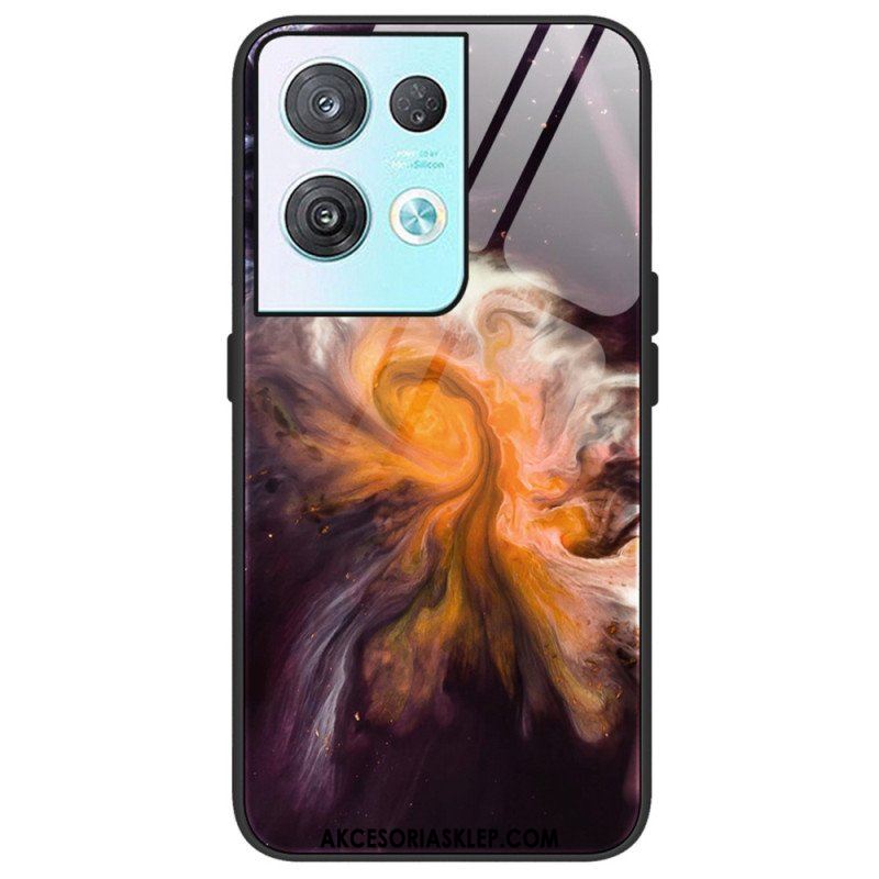 Etui do Oppo Reno 8 Pro Szkło Hartowane W Kolorach Marmuru