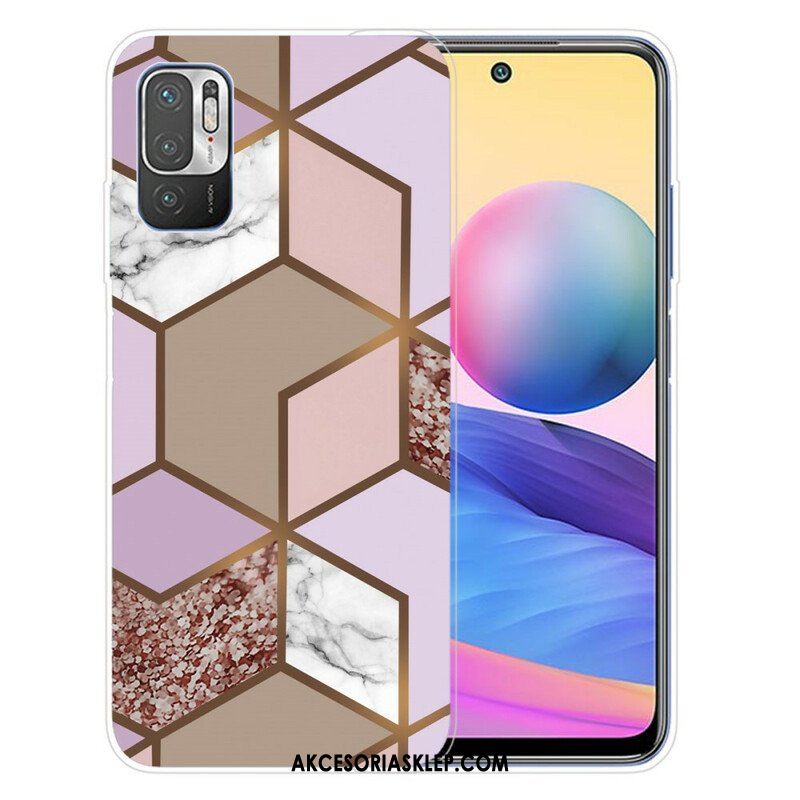 Etui do Poco M3 Pro 5G Geometryczny Marmur