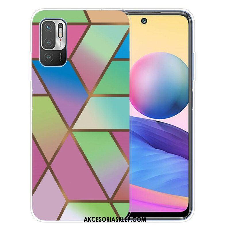 Etui do Poco M3 Pro 5G Geometryczny Marmur