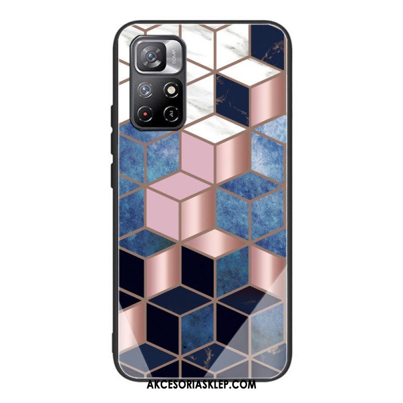 Etui do Poco M4 Pro 5G Hartowana Geometria Marmuru