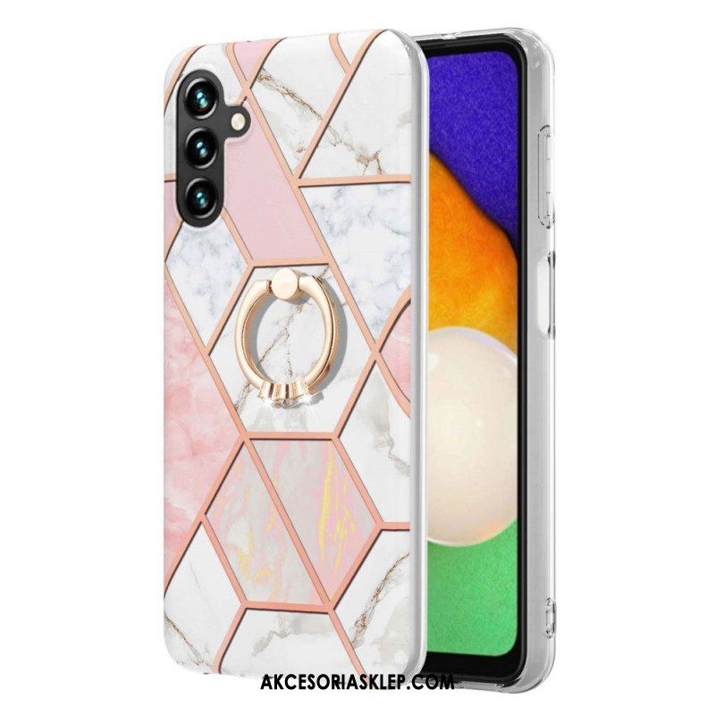 Etui do Samsung Galaxy A13 5G / A04s Geometryczny Marmur Z Podporą Pierścienia