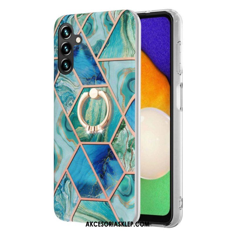 Etui do Samsung Galaxy A13 5G / A04s Geometryczny Marmur Z Podporą Pierścienia