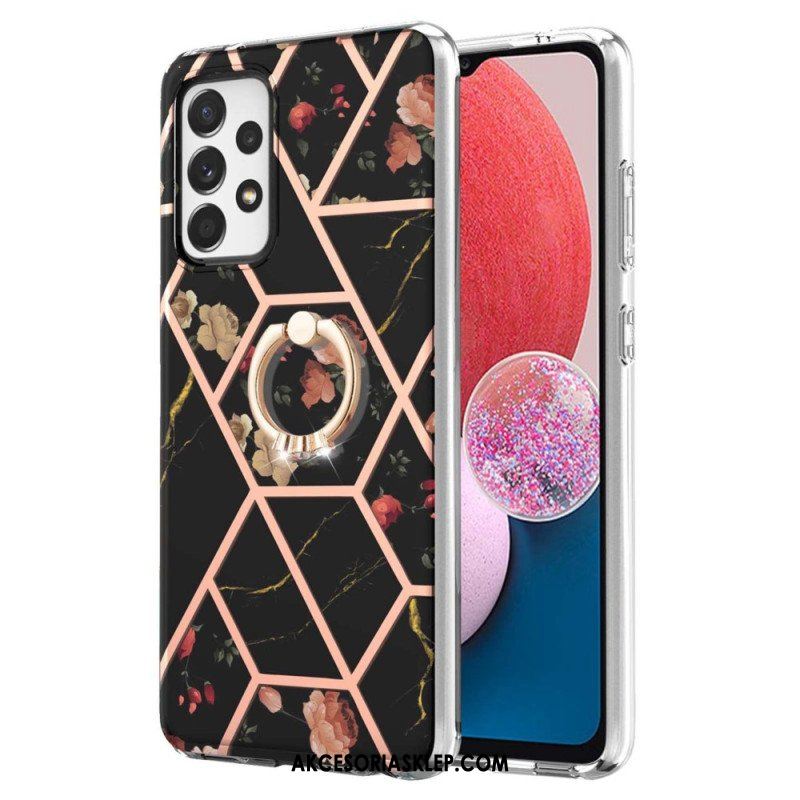 Etui do Samsung Galaxy A13 Kwiaty Wspornika Pierścieniowego