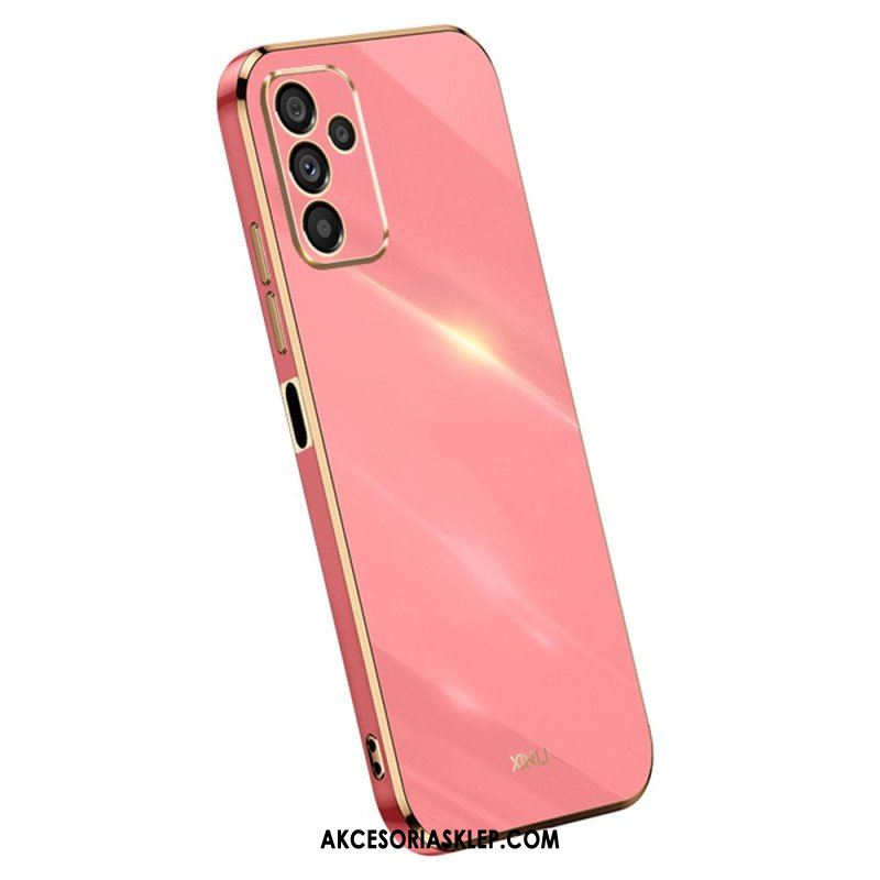 Etui do Samsung Galaxy A14 / A14 5G Silikonowe Złote Krawędzie