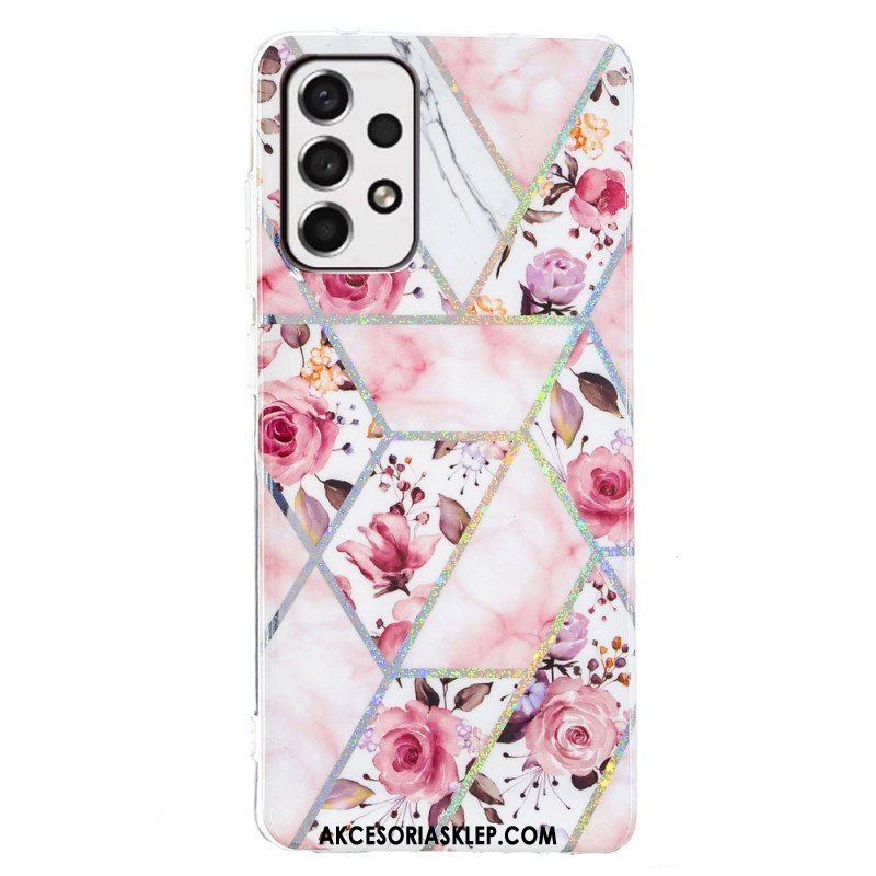 Etui do Samsung Galaxy A53 5G Marmurkowe Kwiaty