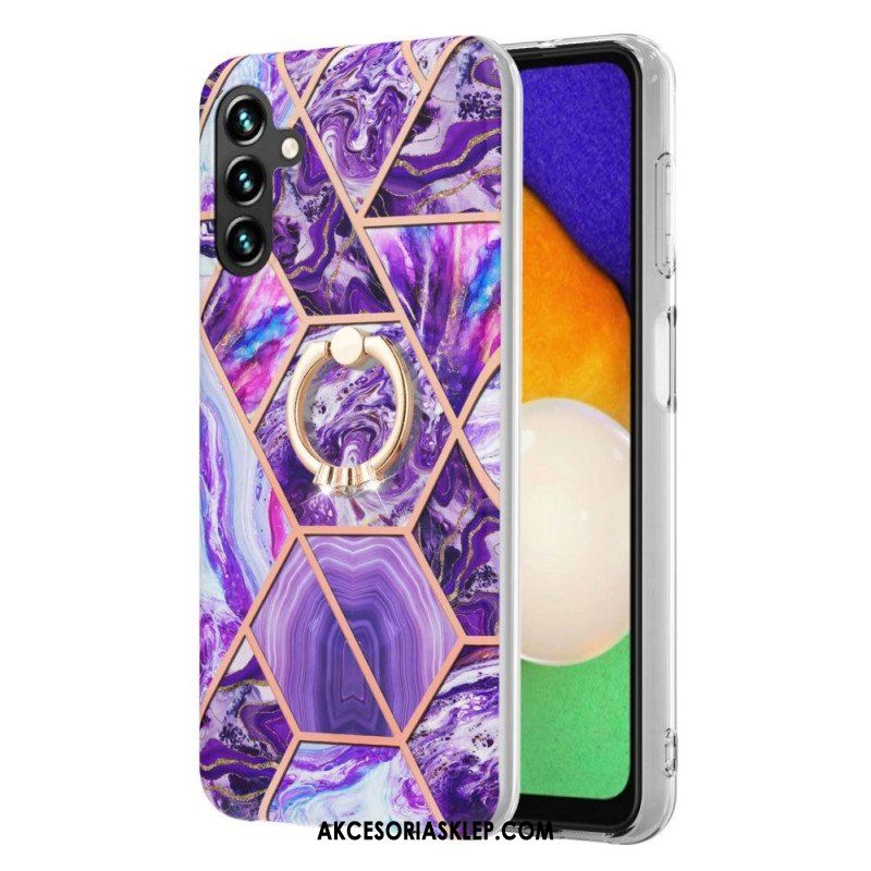 Etui do Samsung Galaxy A54 5G Marmur Ze Wspornikiem Pierścienia